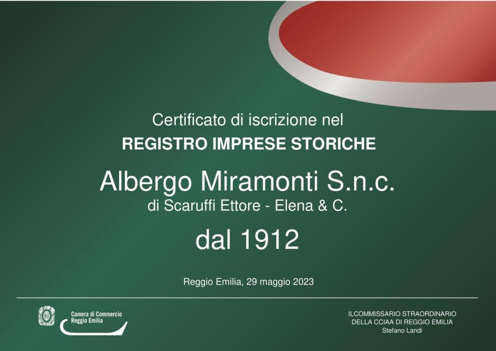 Il Miramonti tra le Imprese Storiche d’Italia